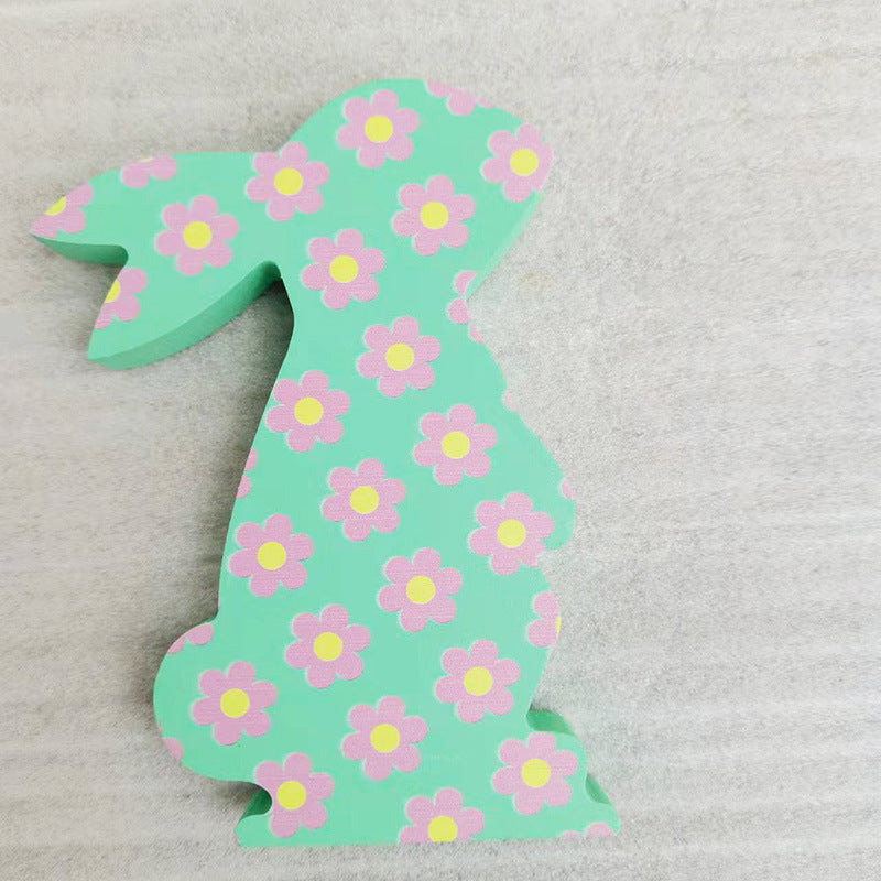 Tablero de densidad al por mayor Conejo de Pascua Adornos decorativos de madera